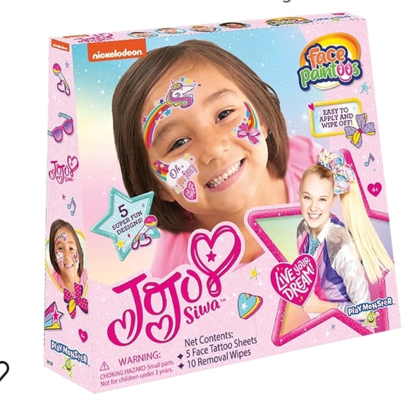 PlayMonster Face Paintoos — JoJo Siwa — Face Design for a Face Paint Alternative - Picture 1 of 7